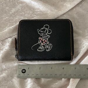 Coach Black Wallet with Minnie Mouse Design NWOT